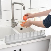 2 ADET Vantuzlu Kauçuk Sıvı Su Sızdırmaz  Mutfak Banyo Duş Bariyeri Lavabo Kenar Tutucu Set