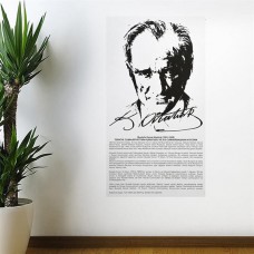BUFFER® Önemli Gün Haftalar ve Okullar İçin Manyetik Duvar Stickerı Atatürk Köşesi (100 x 56 cm)